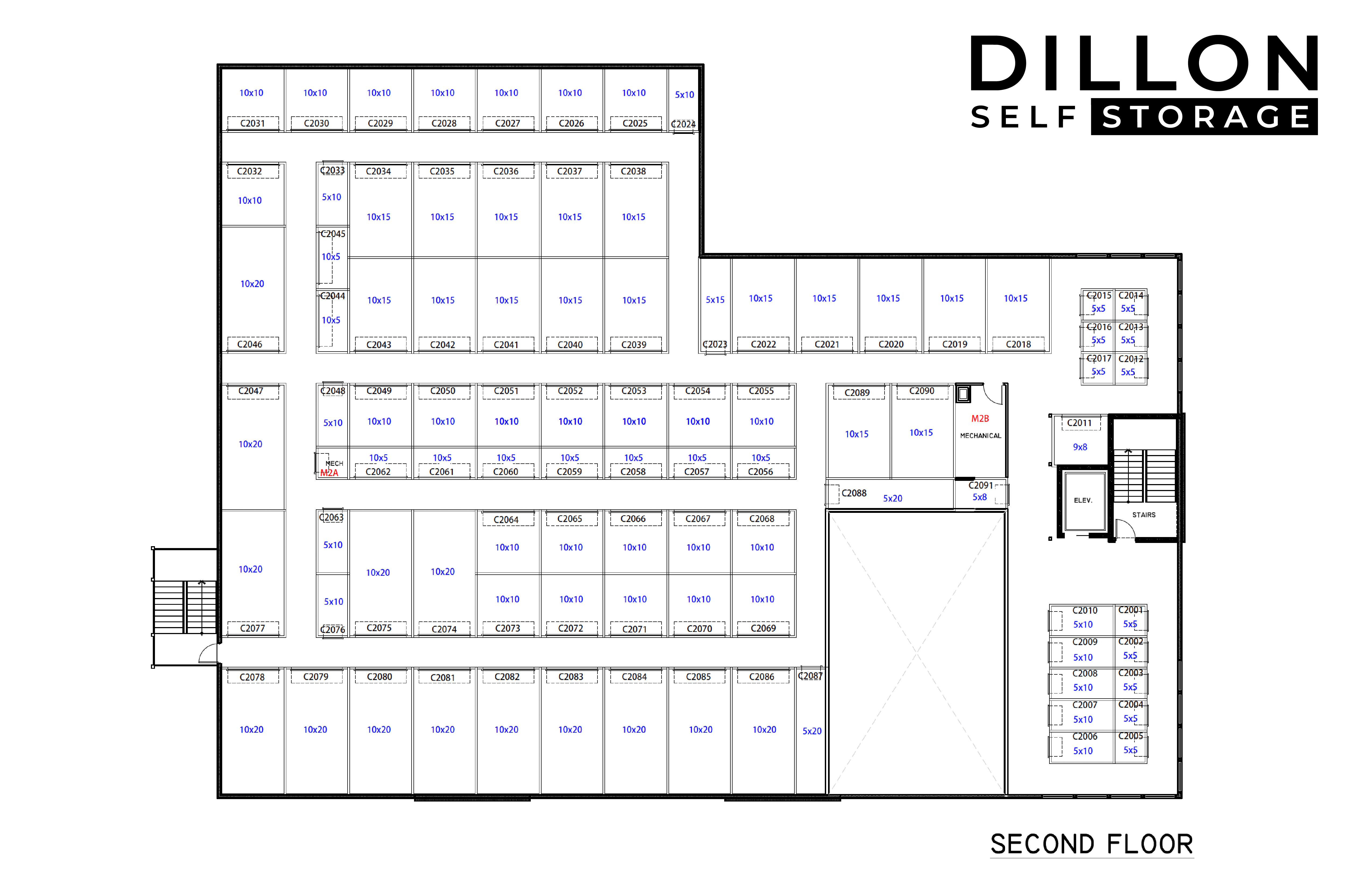 Climate controlled 2nd floor